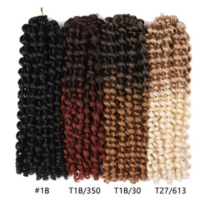 Tresses synthétiques au Crochet ombré, baguette <span class=keywords><strong>Jumpy</strong></span>, coiffure bouclée, coiffure Jumbo - Product Image 4