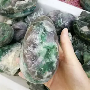 थोक पॉलिश प्राकृतिक बड़े क्वार्ट्ज क्रिस्टल fluorite tumbled पत्थर