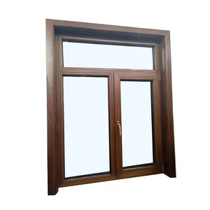 New design aluminum cladding wood window for modern house
