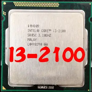 मूल कोर i3 2100 3.1GHz 3M दोहरी कोर चार धागे डेस्कटॉप प्रोसेसर कंप्यूटर सीपीयू सॉकेट एलजीए 1155 पिन