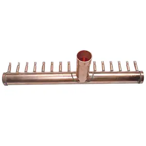 Copper Pipe Copper Manifold For Air Condition / Underfloor Heating
