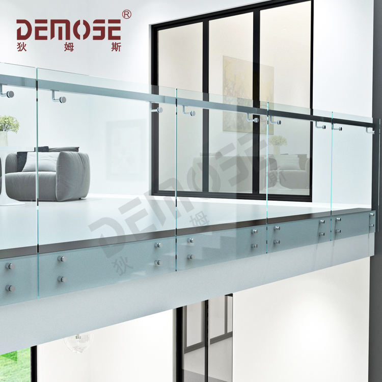 Modern Elegant Glass Stair Railing for Villas | Stylish Safety Guard ...