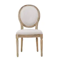 Amazon sıcak satış toptan yemek odası mobilyası seti Louis Xv yuvarlak geri Vintage klasik olay fransız antika sandalye
