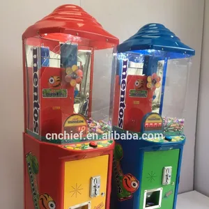 Máquina de jogo de moeda infantil, máquina elétrica de venda de doces pirulito para venda