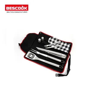 Vendita Diretta della fabbrica 8PCS Strumento BBQ Set Con Manico In Acciaio accessori per Barbecue