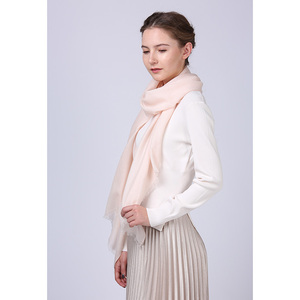 In Stock Cashmere Factory New 2023 Thin Worsted Woven Scarf Solid Color 100% Merino Fine Wool Scarf Soft Lambswool <strong>Shawl</strong> Wrap