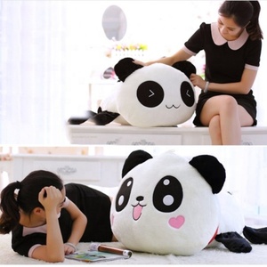 Dropshipping Cartoon Animal Plush Big Head Panda Doll Large Plush sdraiato Panda Throw Pillow farcito Sleeping Bolster Cushion Toy - Product Image 6
