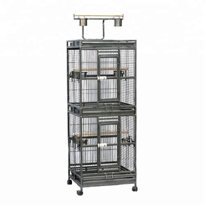 Vente en gros de <span class=keywords><strong>cages</strong></span> pour animaux de compagnie Chasse Petite pour tourtereaux africains Canaries Acier inoxydable Or Ensemble vol d'élevage Extra Large Cage à oiseaux - Product Image 1
