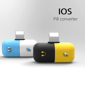 Capsule Forme 2-en-1 Double Foudre Splitter <span class=keywords><strong>Adaptateur</strong></span> pour <span class=keywords><strong>iPhone</strong></span> X/<span class=keywords><strong>8</strong></span>/<span class=keywords><strong>8</strong></span> Plus - Product Image 1