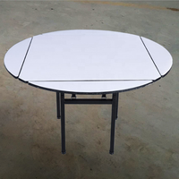 Table pliante carrée ou ronde en métal au design moderne pour hôtels, banquets, restaurants, mariages et écoles