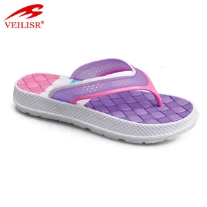 Wholesale summer beach PVC strap slippers women massage flip flops