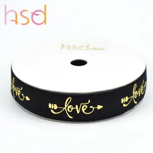 15mm metallic gold liefde voor valentines opvouwbare elastische foe