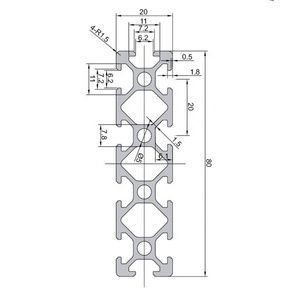 All'ingrosso profilo di estrusione di alluminio industriale di alta qualità 2080 T Slot 6063 T5 in argento anodizzato 6000 serie taglio quadrato - Product Image 4