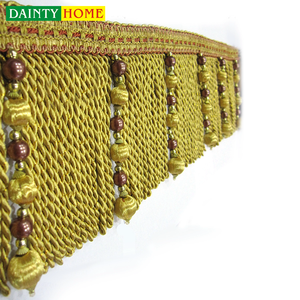 Elegante Stile Decorativo Tenda Tende In Rilievo Lungo Nappa FringeWooden Rilievo Taglio - Product Image 5