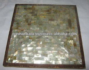 Gold Lip Mother Of Pearl Table Top , Sea Shell MOP Table Top - Product Image 1