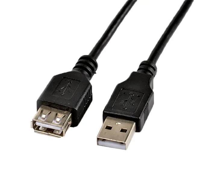 1m black Super Speed high quality USB 2.0 A Male to Female cable Data Sync USB 2.0 Extender Cord Extension Cable for computer