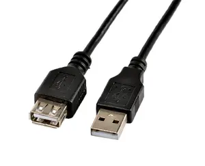 1m siyah süper hızlı yüksek kalite USB 2.0 A erkek dişi kablo Data Sync USB 2.0 genişletici kablosu uzatma kablosu bilgisayar için