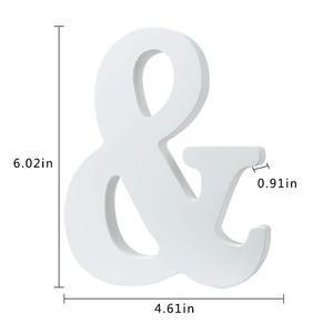 Lettres murales suspendues en <span class=keywords><strong>bois</strong></span> et lettres murales décoratives blanches pour la <span class=keywords><strong>chambre</strong></span> d'enfant, la <span class=keywords><strong>chambre</strong></span> de bébé, le nom du bébé et la décoration de la <span class=keywords><strong>chambre</strong></span> des filles - Product Image 2