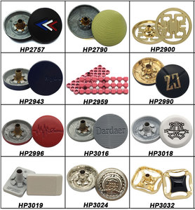 Bouton-pression en métal plat sans nickel, couleur tendance, logo personnalisé, pression en alliage de zinc avec techniques de placage - Product Image 4