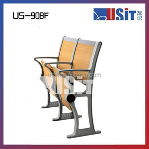 USIT US-908 cadeiras escolares mais baratas mesas de sala de aula da faculdade e assento dobrável cadeiras de igreja intertravadas - Product Image 4