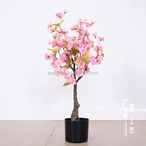Plantes artificielles <span class=keywords><strong>Bonsaï</strong></span>, cerisier en fleurs, pêcher en fleurs, plante en <span class=keywords><strong>pot</strong></span> pour la décoration - Product Image 1