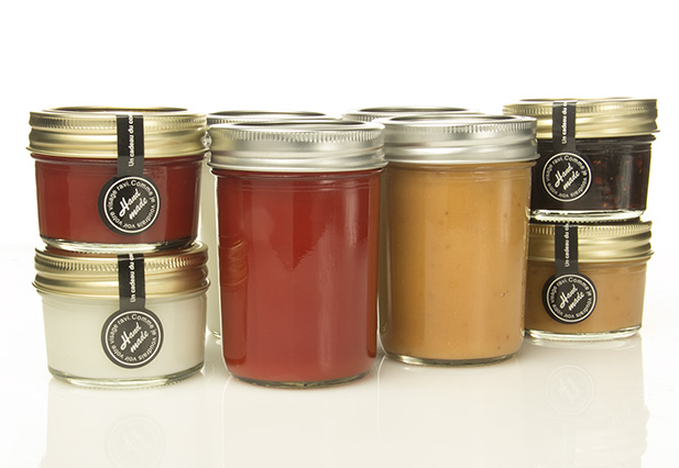 24oz glass mason jar/glass jar with metal lid/glass storage jar with Embossed Logo