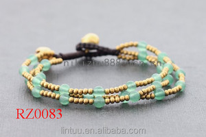 Cloche de laiton fait à la main vente chaude cristal perles <span class=keywords><strong>envies</strong></span> réglable bracelet en gros - Product Image 1