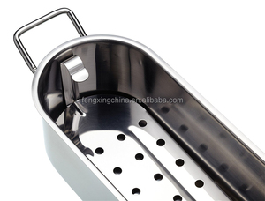 <span class=keywords><strong>Set</strong></span> di bracconiere per pesci da 18 pollici in acciaio inossidabile da 3 pezzi di pentole Premium - Product Image 3
