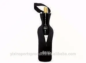 Hotselling moda portátil eco duplas neoprene vinho / cerveja / garrafa refrigerador vertical refrigerador holder com corda