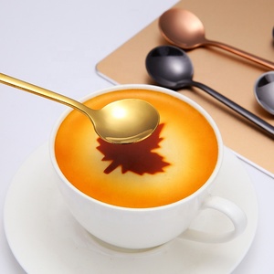 Multicolor รอบสแตนเลสตารางช้อนน้ำผึ้งชาช้อนช้อนขนม - Product Image 4