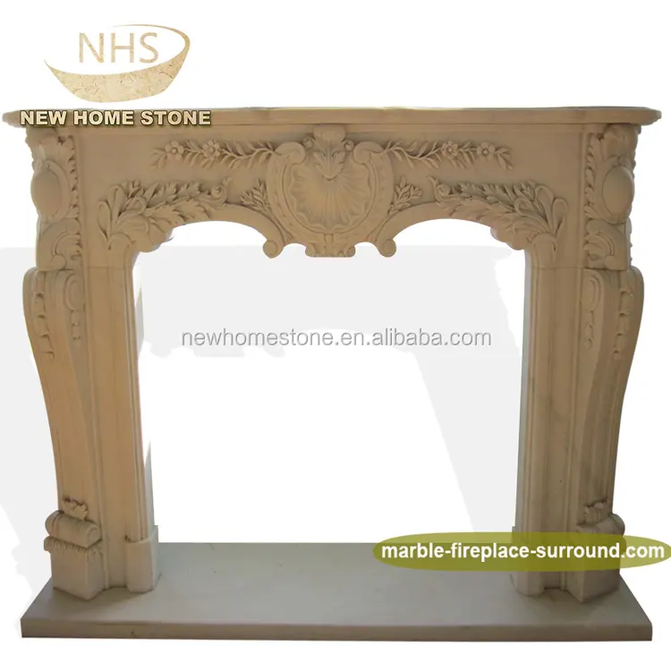 hand carved natural marble stone fireplace mantel designs