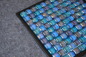 Oceanside 12x12 bleu <span class=keywords><strong>mosaïque</strong></span> de galets de verre tuile de dosseret de cuisine - Product Image 5