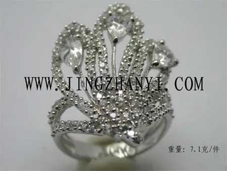 2012 फैशन उंगली की अंगूठी के साथ जेड --- कस्टम डिजाइन