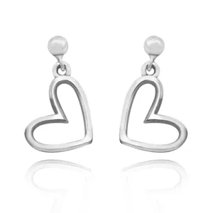 Wholesale Small Heart Setting Jewelry 925 Sterling Silver Earring Stud