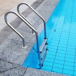 Échelle à prix avantageux 2/3/4/5 marches avec main courante, <span class=keywords><strong>piscine</strong></span>, acier inoxydable argenté, prix d'usine, échelle 3 marches en plastique, 1 an - Product Image 3