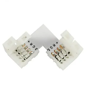 2pin 3pin 4 pin 8mm 10mm L şekil LED konnektör bağlantı köşe sağ açı 3528 2811 2812 için 5050 RGB LED şeritler