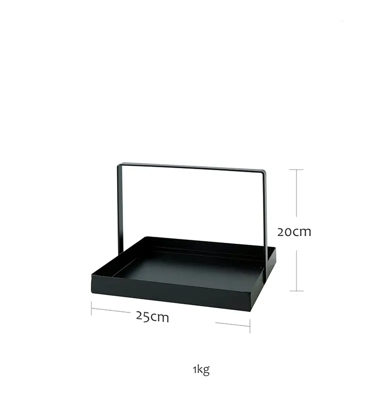 중국 공급자 경쟁가격 손잡이를 가진 장식적인 정연한 금속 쟁반