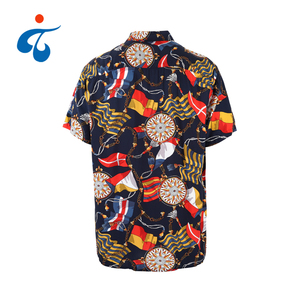 New Arrivals OEM 100 Rayon Colorful Hawaiian Clothing <strong>African</strong> Print <strong>Shirts</strong> <strong>Men</strong> - Product Image 2