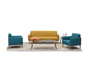 Precio de fábrica Escandinavo de china, nuevo modelo, conjunto de sofás tapizados de oficina, pata de madera de último diseño - Product Image 3