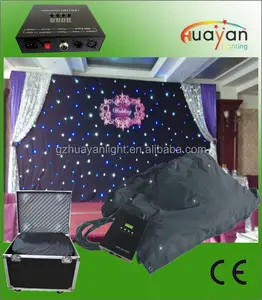 Đầy Màu Sắc Wedding Backdrop 6 Leds Mỗi Mét Vuông RGB LED Sao Vải Cho DJ Gian Hàng Boong Đứng Curtain Đa LED