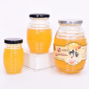 Groothandel Hete Verkoop Food Grade Lege Glazen Honingpot Glazen Honingpot Met Schroeven Deksel Container Voedselopslag Inblikken Pot