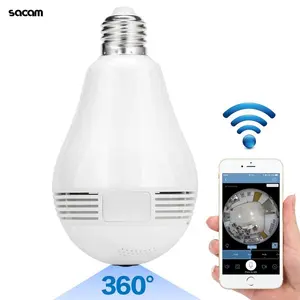 Bombilla de luz inteligente para cámara, lámpara de seguridad HD 960P 360 grados V380 panorámica CCTV wifi