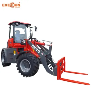 EVERUN CE Approved Articulated ER20 2ton Mini Wheel Loader Small Front End Loader