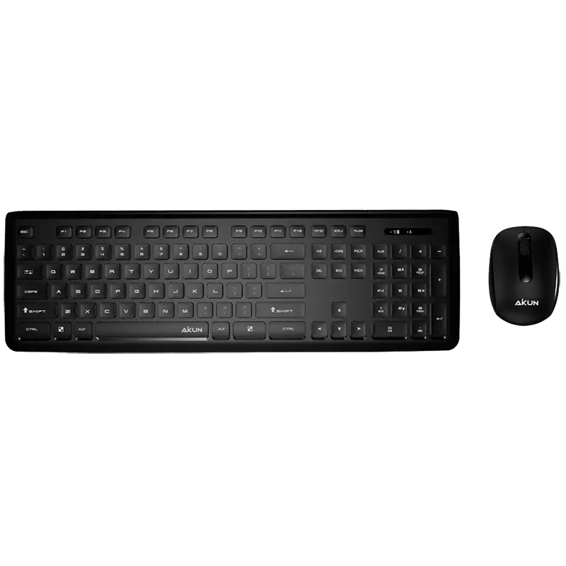 Teclado y ratón ergonómicos, inalámbricos por USB, 2,4 Ghz, para hogar y oficina