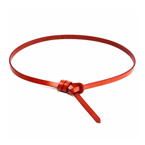 Personnalisé <span class=keywords><strong>Sans</strong></span> Boucle Noeud papillon Marron Femme <span class=keywords><strong>Ceintures</strong></span> Maigres pour Vêtement - Product Image 1
