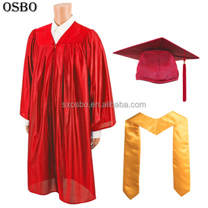 学術博士帽 使い捨て卒業ガウン＆無地のカラフルなストール/サッシュ - Product Image 2