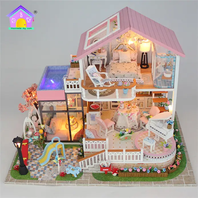 Best friend birthday gift ideas wooden dollhouse 3d puzzle diy puzzle