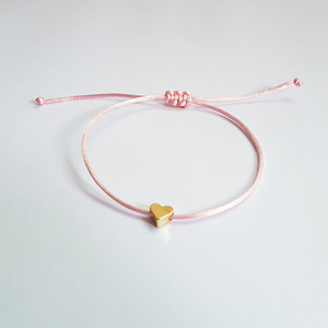 Corazón de oro de <span class=keywords><strong>pulsera</strong></span> de cordón encanto de pequeño corazón cadena <span class=keywords><strong>pulsera</strong></span> - Product Image 4