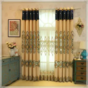 Elegant velvet embroidery turkish curtains from factory