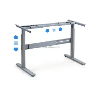 2 motor electric motorized adjustable sit to stand workstation and frame with 4 position height preset memory control